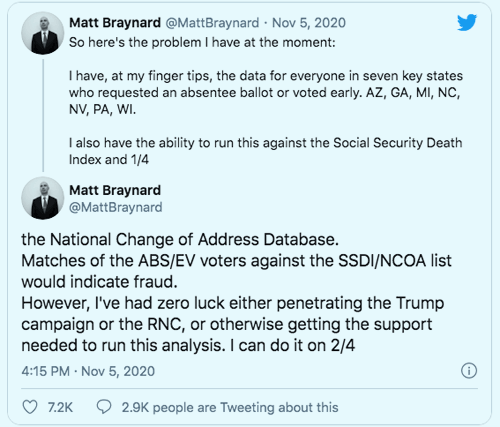 Matt Braynard tweet